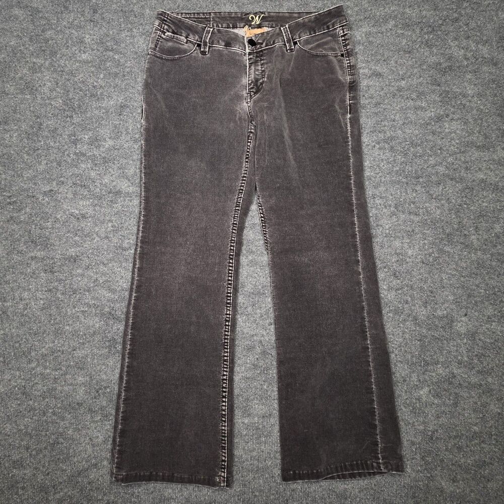 WORN Flare Corduroy Jeans Women's 12 Black Pants Handcrafted Soft